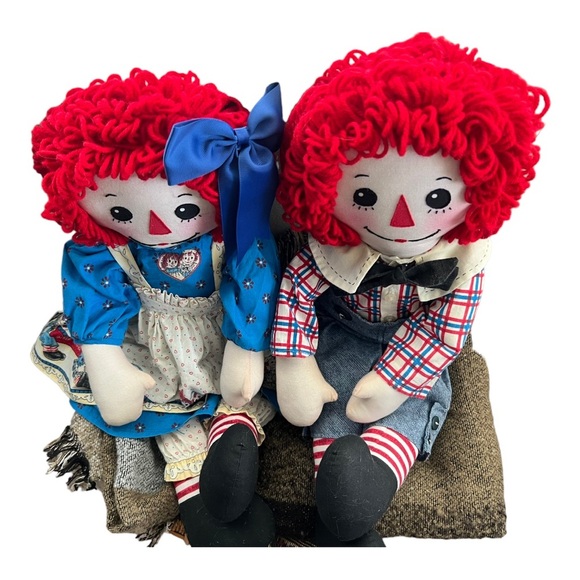 Vintage Raggedy Ann & Andy Dolls From Daisy Kingdom Fabric Patterns. - Picture 3 of 15